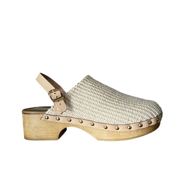 Dolce Vita Carlee Clogs in Tann/Natural Raffia Size 9 - Picture 14 of 15